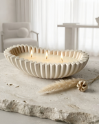 The Riva ruffle oval candle