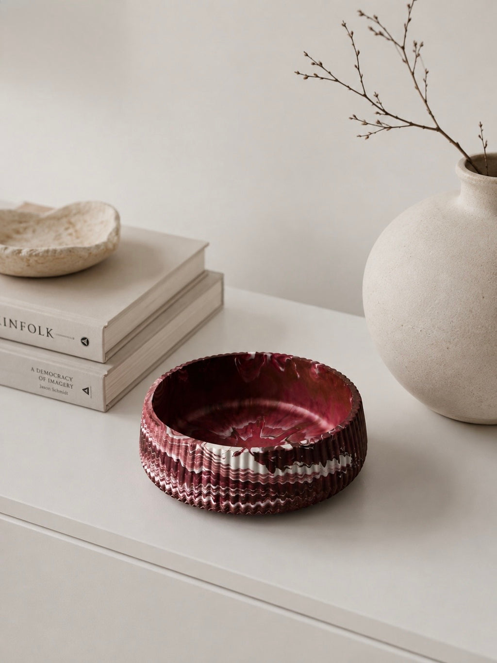 The Dyara ribbed decorative bowl