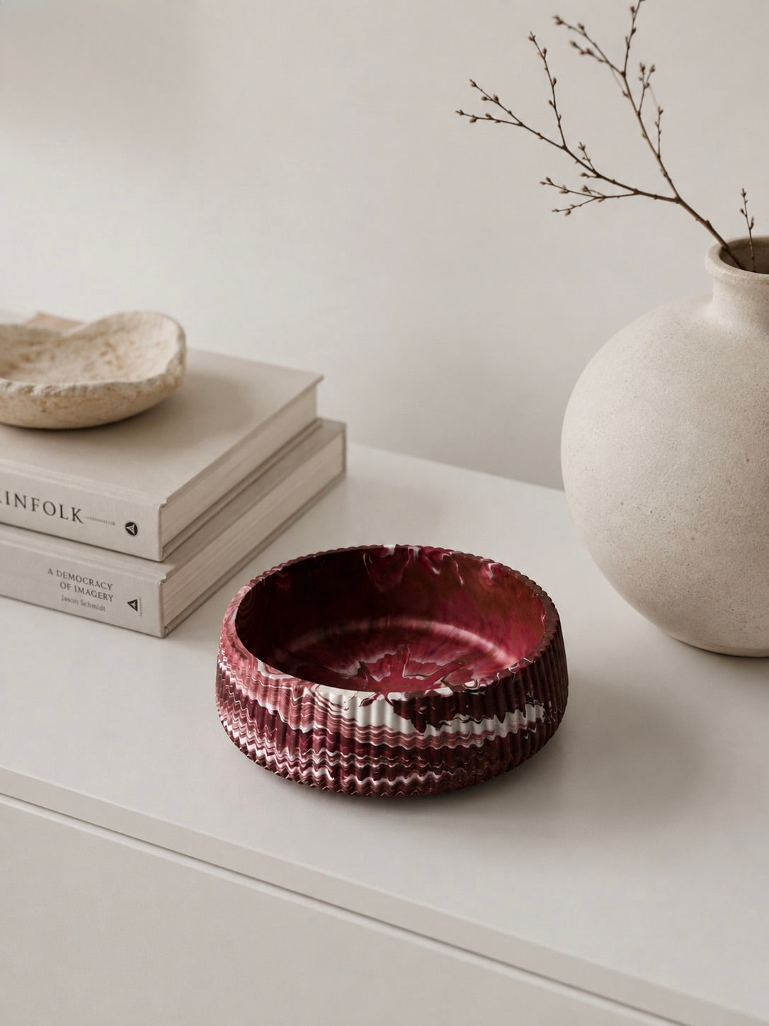 The Dyara ribbed decorative bowl