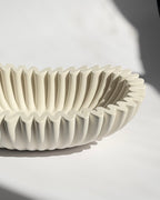 The Riva ruffled oval bowl