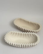 The Riva ruffled oval bowl