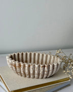 The Riva ruffled oval bowl