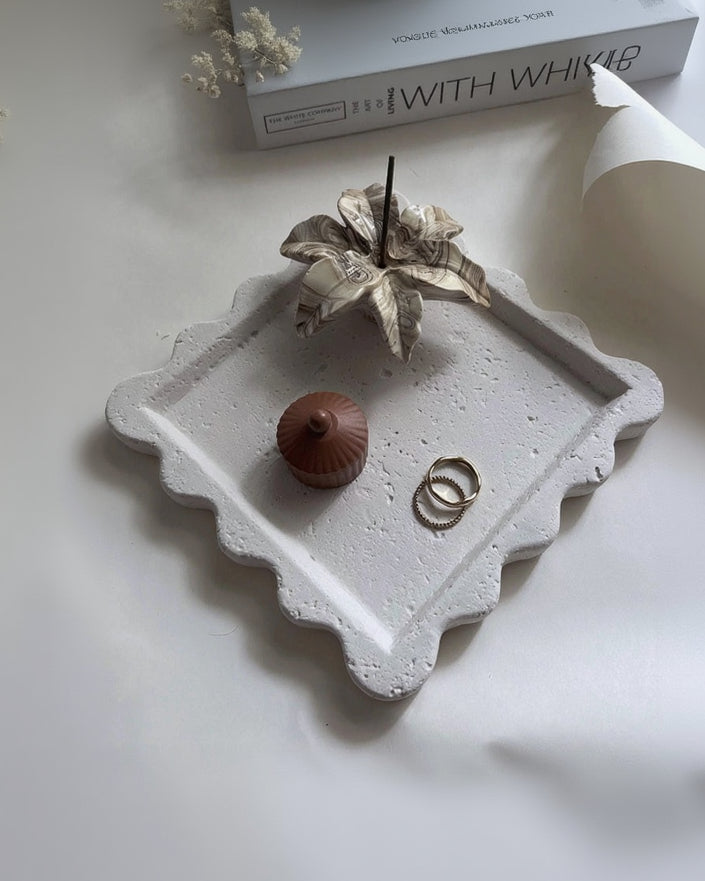 The Moona travertine style tray